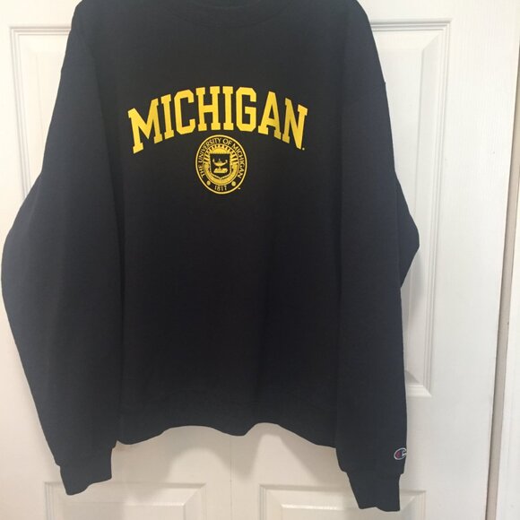 Vintage Champion University of  Michigan Sweatshirt Crewneck 2/3XL? *SIZE TAG MI - Picture 3 of 4